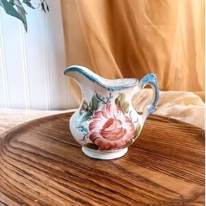 floral‎ mini hand painted pitcher